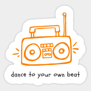 Dance to Your Own Beat Beat Box Sticker